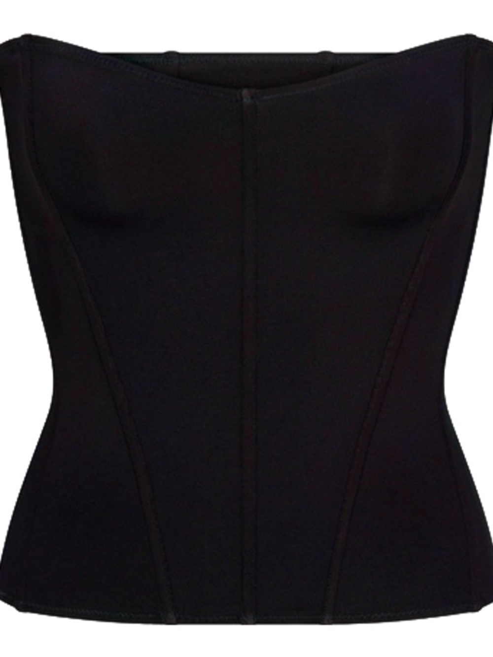 KHY Black Strapless Swim Corset Top